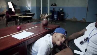 BBC teacher fucks twink in skirt at Detention - boyfriendtv.com